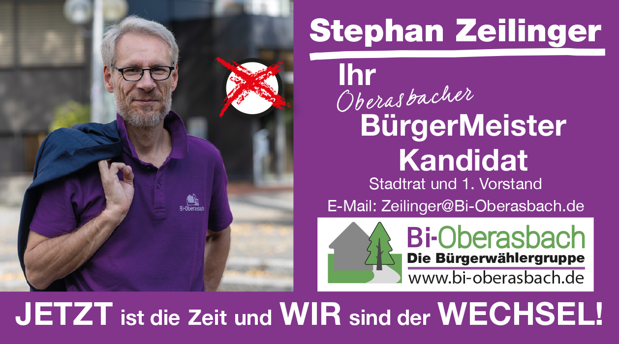 Stephan Zeilinger Bürgermeister-Kandidat der Bi-Oberasbach